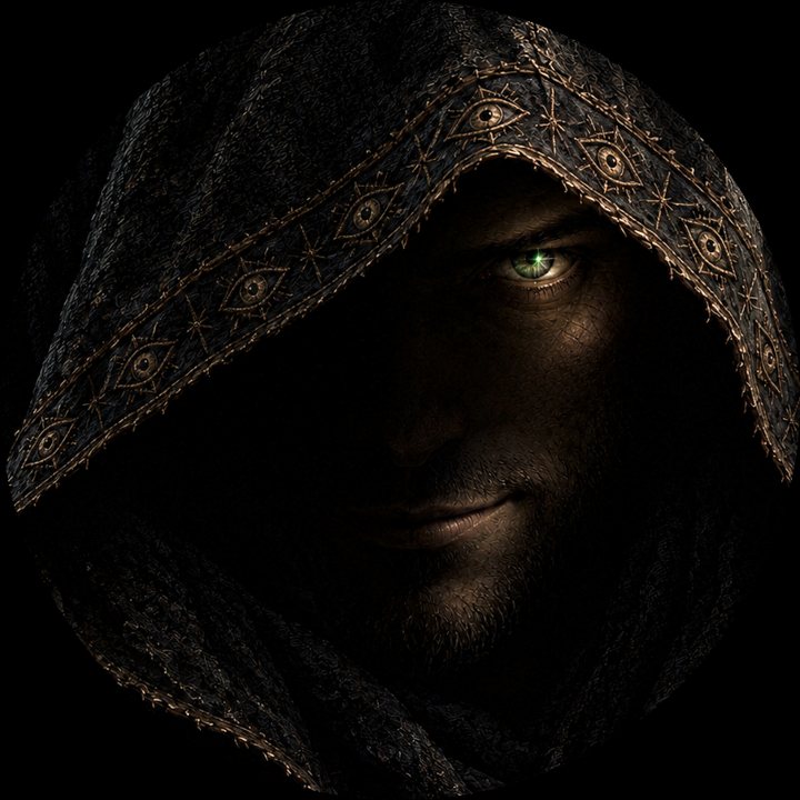 Jack: a hooded figure with one green eye